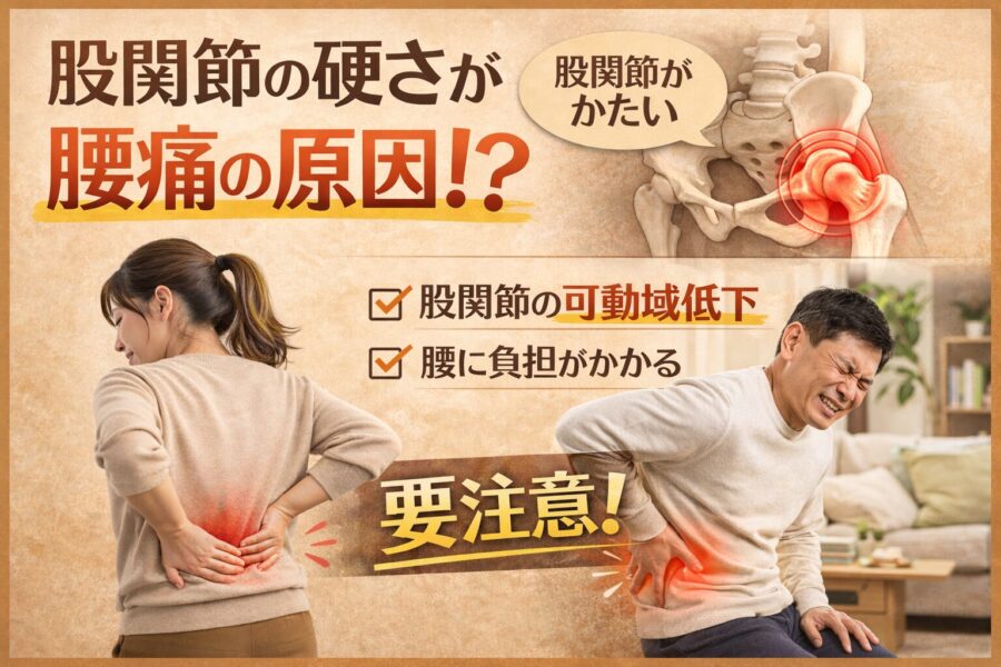 旭川市の整体院ヨシダカイロプラクティックが股関節の可動域低下と腰痛との関係を解説